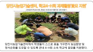 당진시농업기술센터, 학교4-H회 과제활동‘꽃묘 지원’