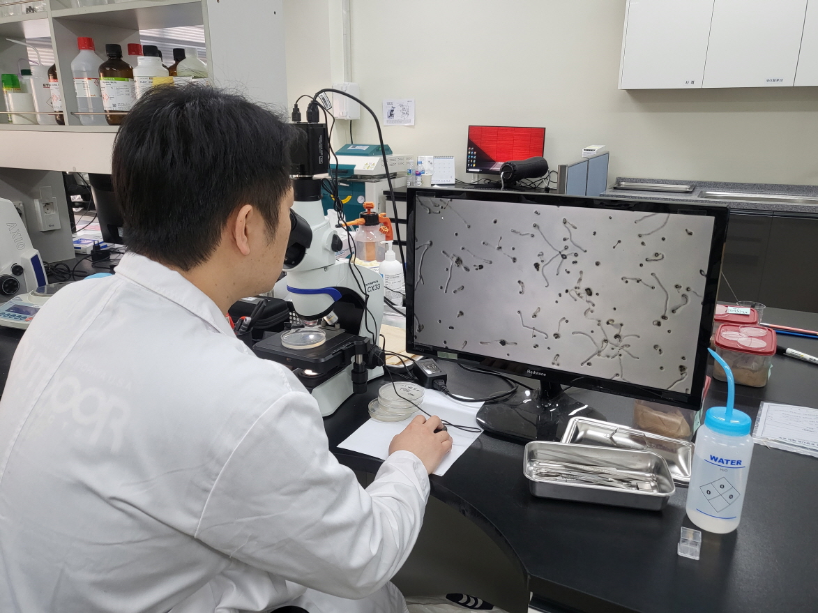 당진시, ‘꽃가루 발아율 검정’을 통한 고품질 과실 생산 이미지