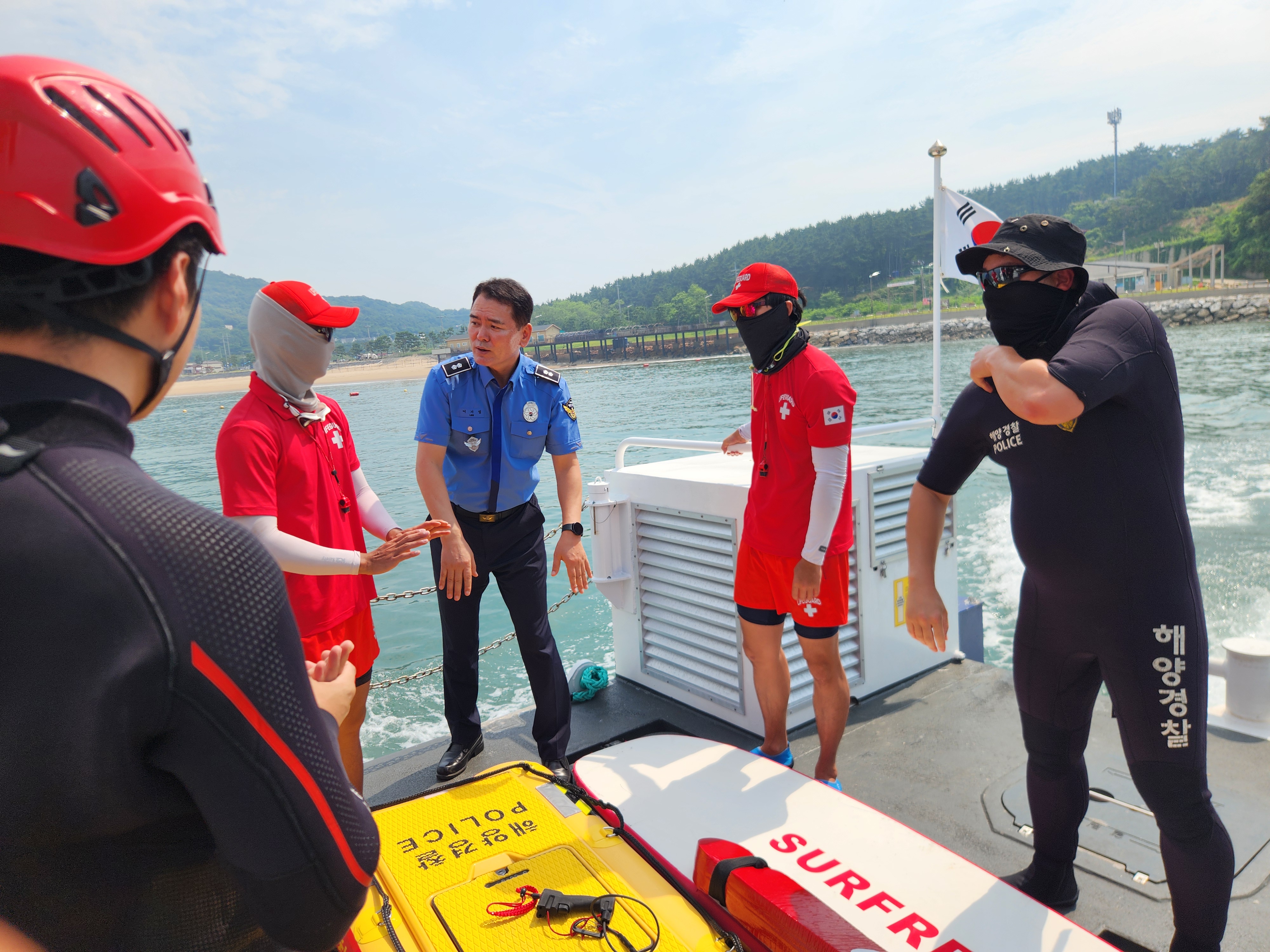 당진도시공사, 당진시 · 평택해경 대산파출소와 난지도 해수욕장 합동 인명구조 훈련 실시