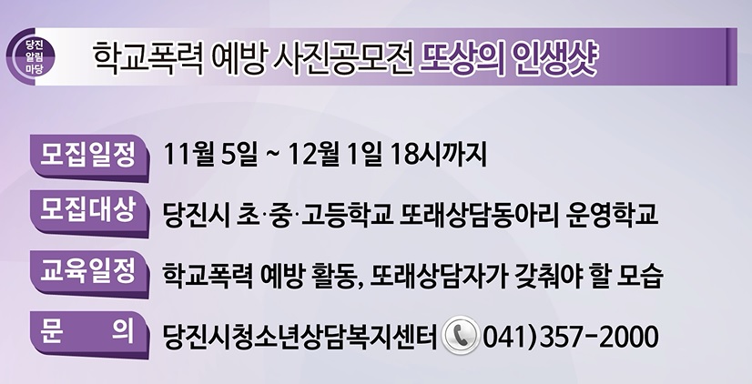 2021년 제43회 당진알림마당 홍보게시판 이미지