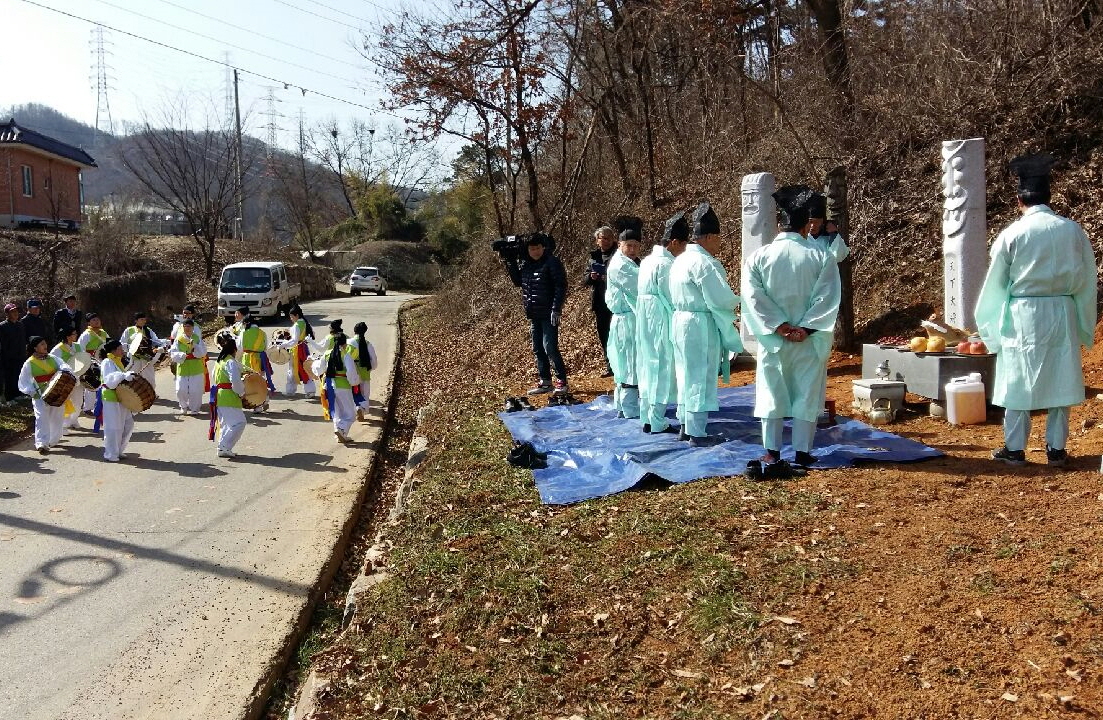 당진시 면천면 대치리에서 장승제 행사 열려
