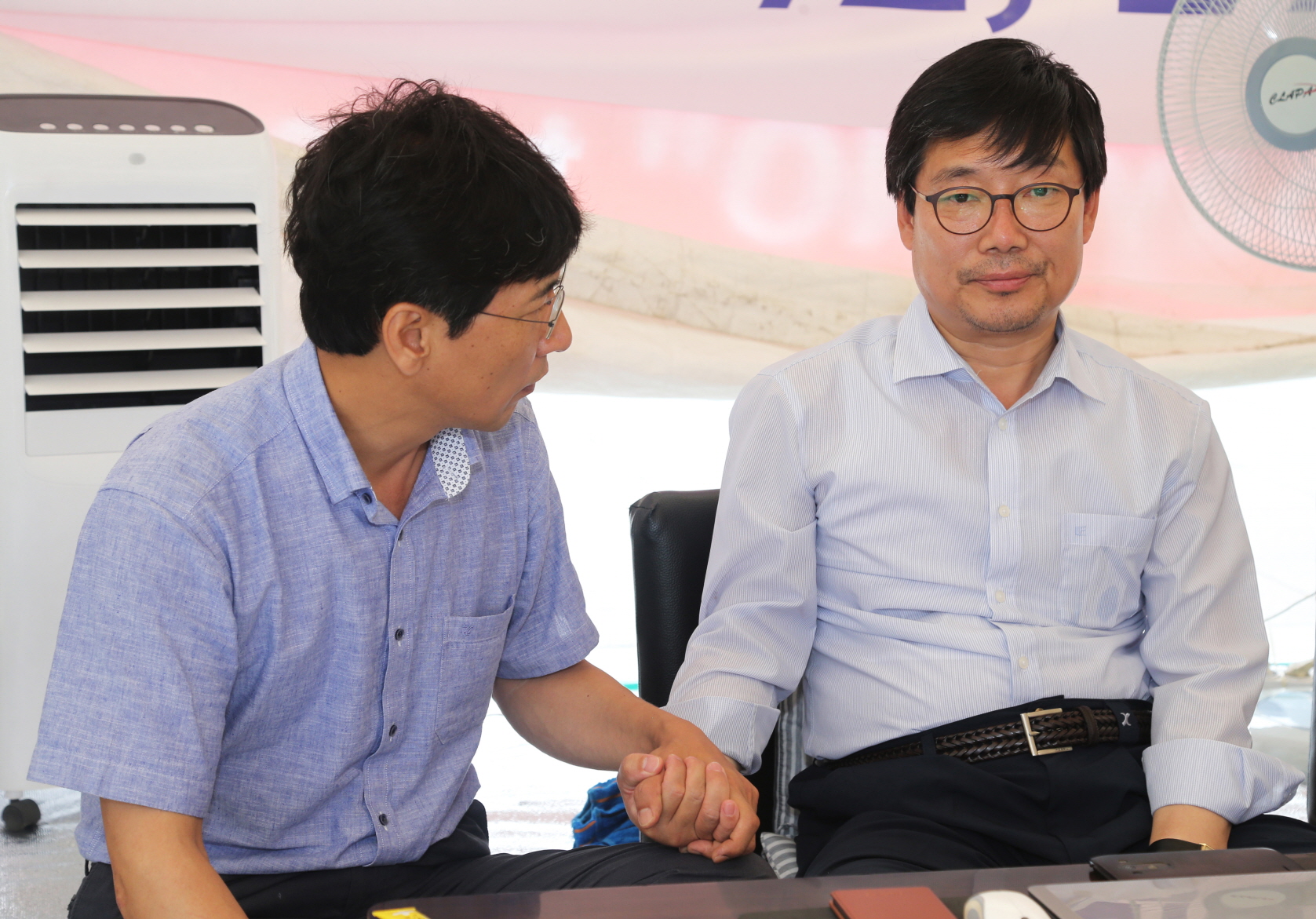 석탄화력발전 건설 반대 단식농성 격려 잇따라