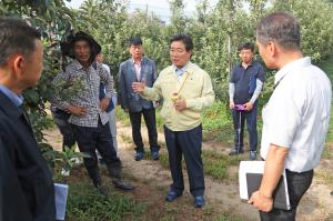 김홍장 당진시장, 가뭄피해현장 점검