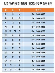 당진시, 긴급재난지원금 온라인 신청 홈페이지 개설