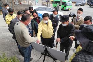 김홍장 당진시장, 주요현안 사업지 현장 방문