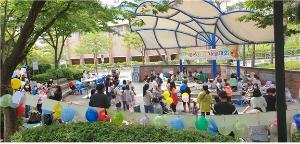 당진3동 원당공원에 주민 꽃이 활짝 피었어요~