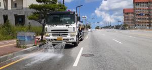 당진시 도심 전역 살수차 투입, 폭염에 적극 대응!