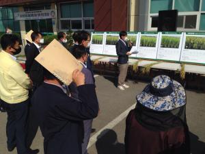 당진농업기술센터, 지역특화 품종선발 현장 평가회 가져