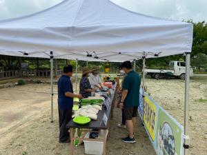 당진시, 합덕제 수변공원에 농산물 직거래장터 개장