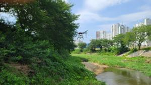 당진시, 여름철 드론 방역소독 실시