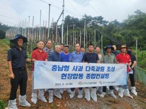 당진시농업기술센터, 미래형 사과 다축과원 현장컨설팅 추진