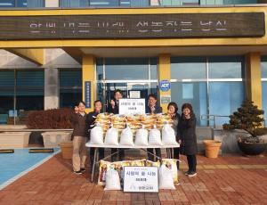 당진시 합덕양문교회, 신도들 정성 모아 백미 후원