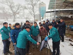 진시 오성환 시장 대설피해 축산농가 방문, 피해 대응에 전력