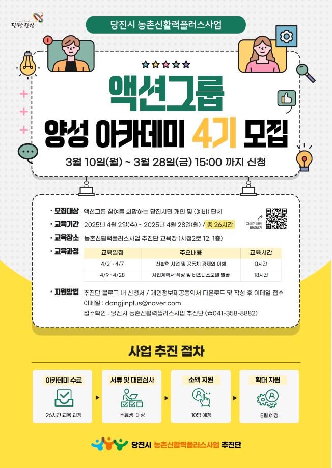 당진시 농촌 경제 활성화의 주역, 신활력플러스 액션그룹 4기 모집 이미지