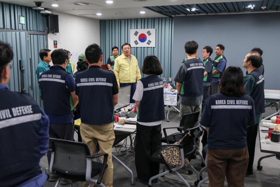 김기재 당진시장, 을지연습 근무자 노고 격려 이미지