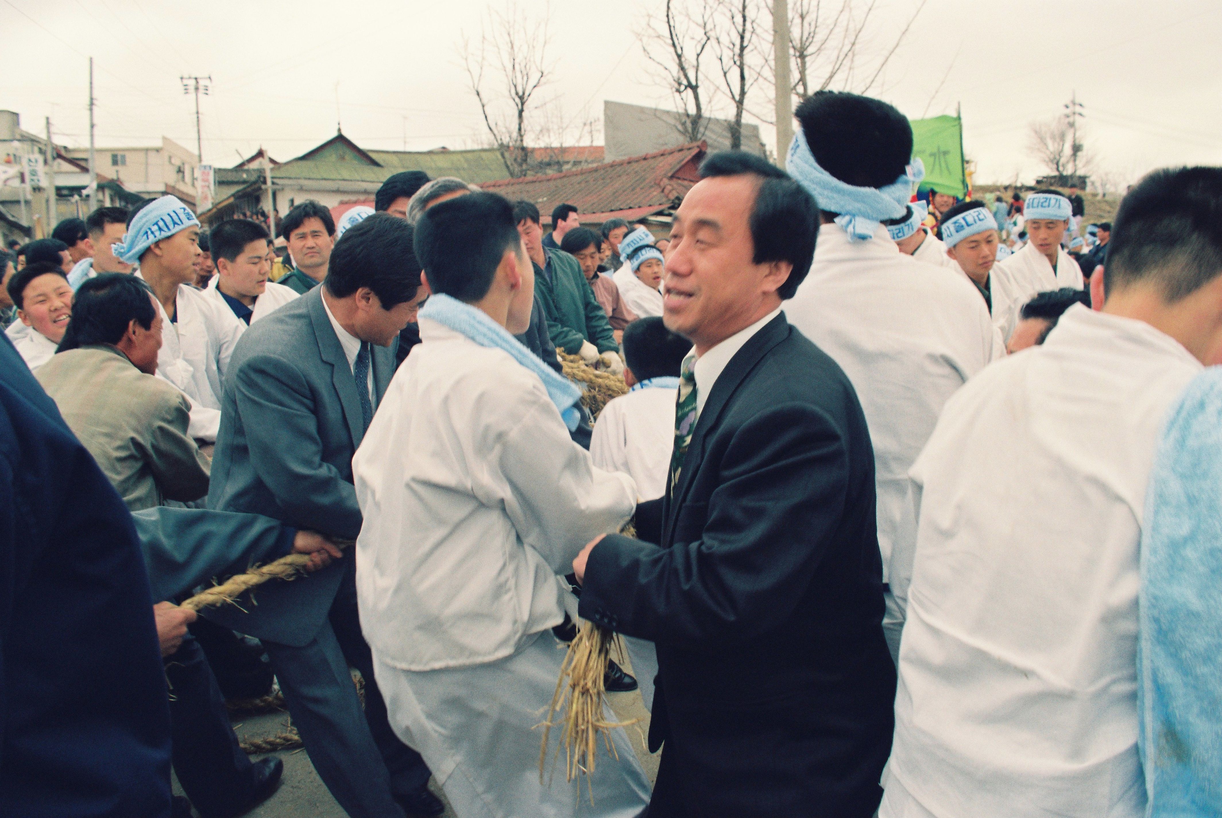 사진자료(1990년대)/1995/중요무형문화재 제75호 기지시줄다리기대회(줄이동) 1/