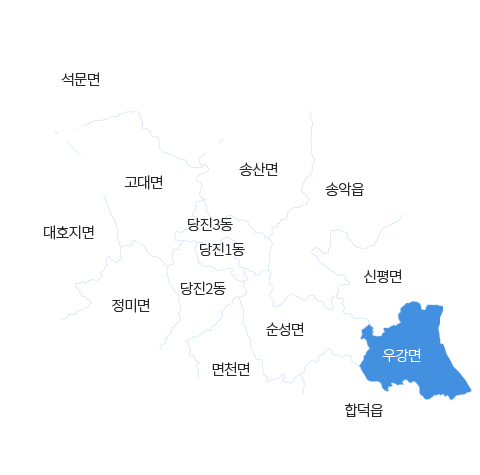 충청남도 당진시 우강면 지도 이미지
