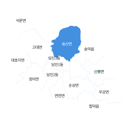 충청남도 당진시 송산면 지도 이미지