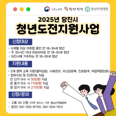 2025년 당진시 청년도전지원사업 이미지