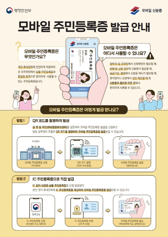 당진시, 모바일 주민등록증 발급 서비스 시작