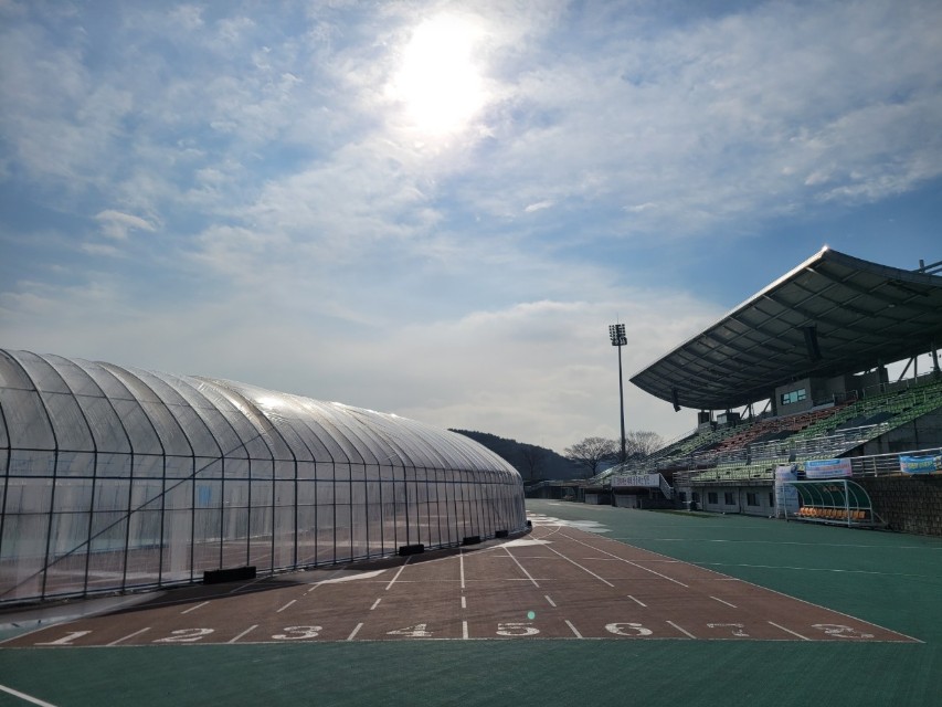 당진종합운동장 동계 비닐 터널 운영