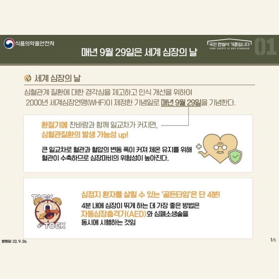 9월 29일 심장의 날! 자동심장충격기, 사용방법을 함께 알아보아요!
