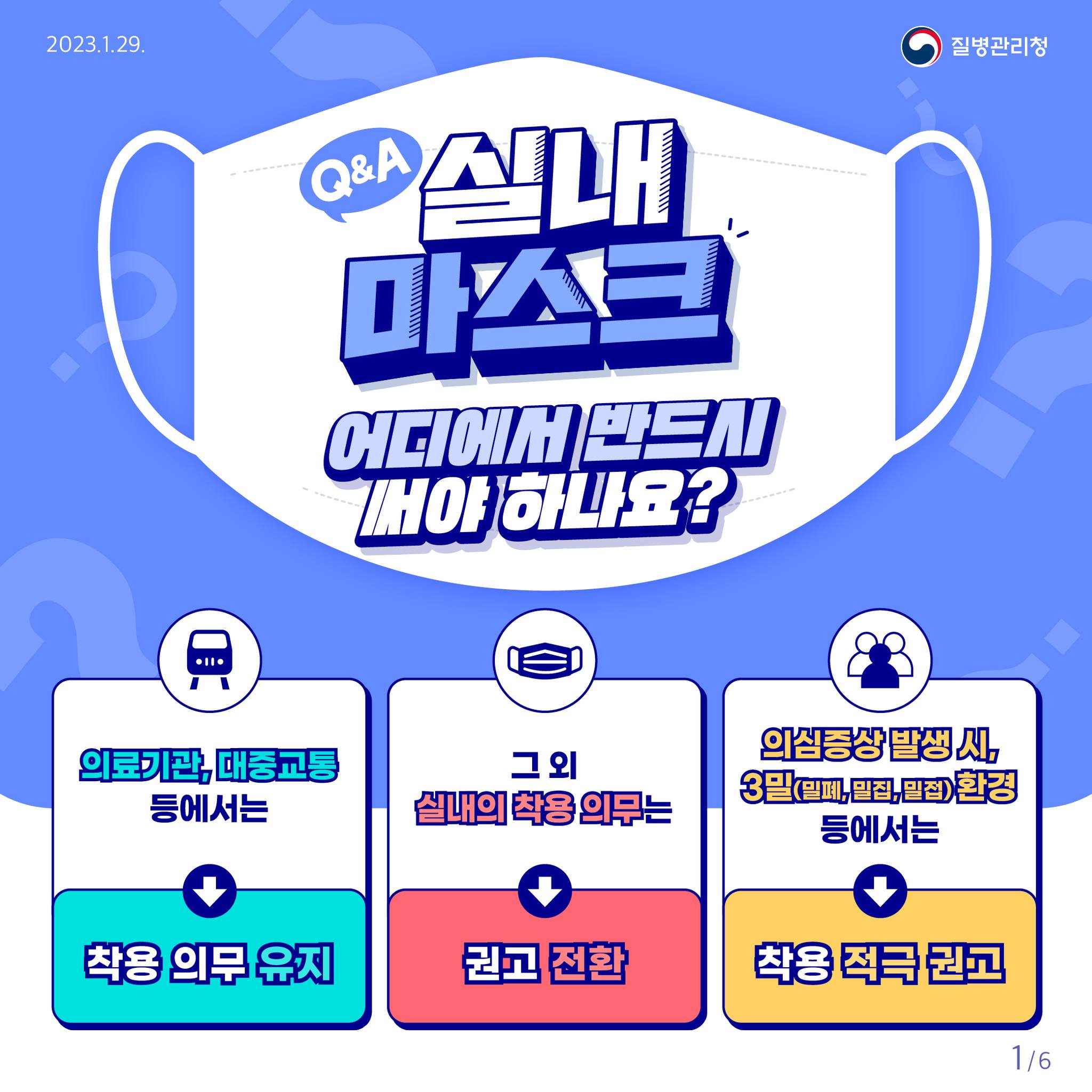 [Q&A] 실내 마스크, 어디서 반드시 써야 하나요?